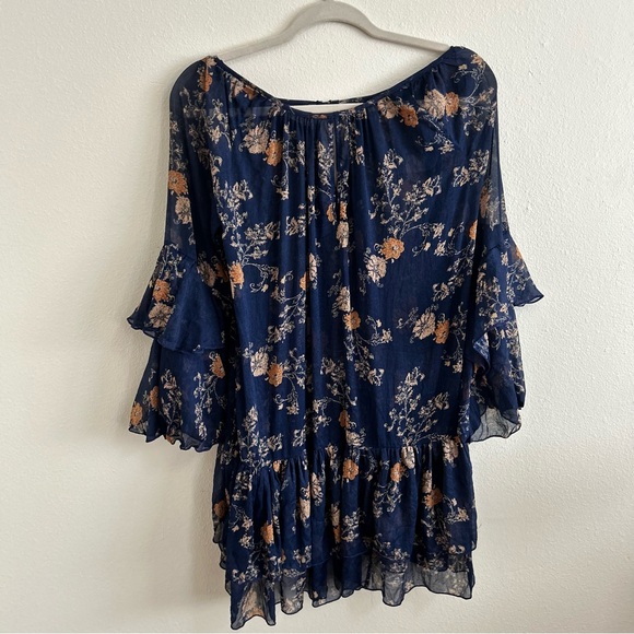 Free People ruffle chiffon dress - Picture 3 of 9